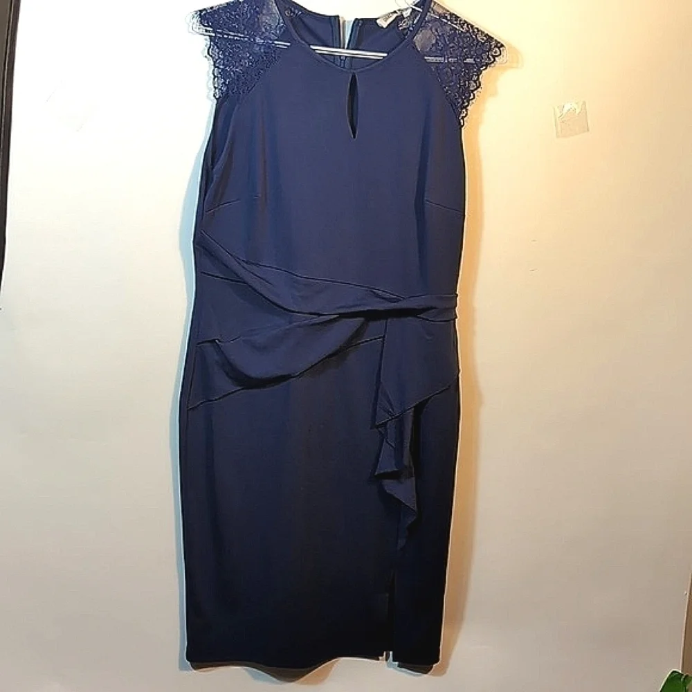 NWT Grace Karin Navy Lace Cocktail Dress Size XL | A-Line Wedding Guest